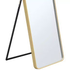 Miroir sur pied moderne 64*17in à coins arrondis, Miroir pleine longueur multifonctionnel avec trou de suspension, Miroir mural pour dressing, salon
